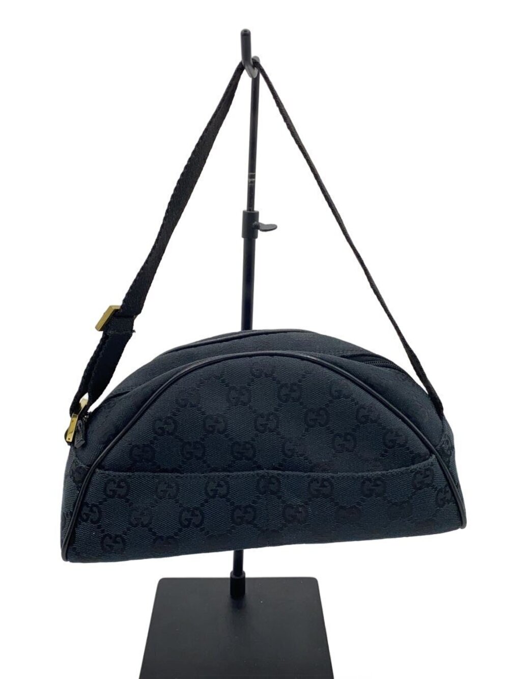 Gucci GG monogram halfmoon shoulder bag Denim black
